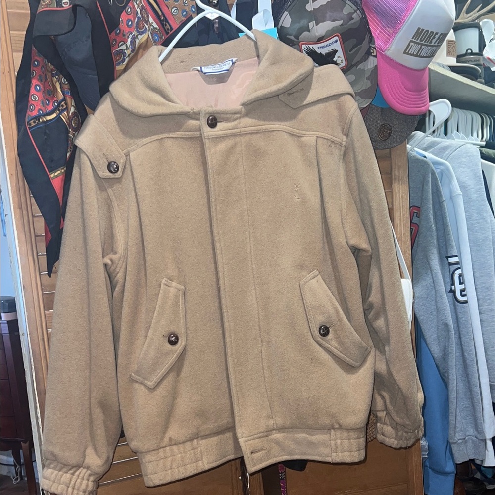 Yves Saint Laurent Tan and Cream Jacket